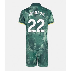 Tottenham Hotspur Brennan Johnson #22 Dětské Alternativní dres komplet 2024-25 Krátký Rukáv (+ trenýrky)